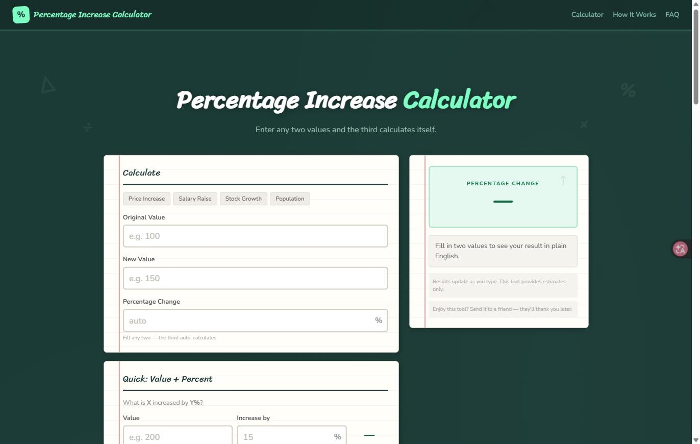 Percentage Increase Calculator logo