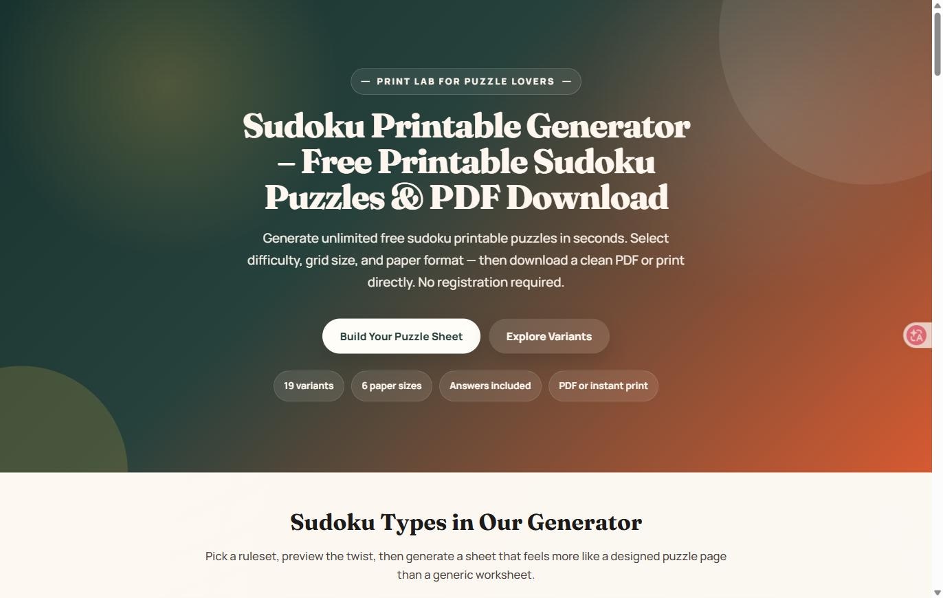 Sudoku Printable logo