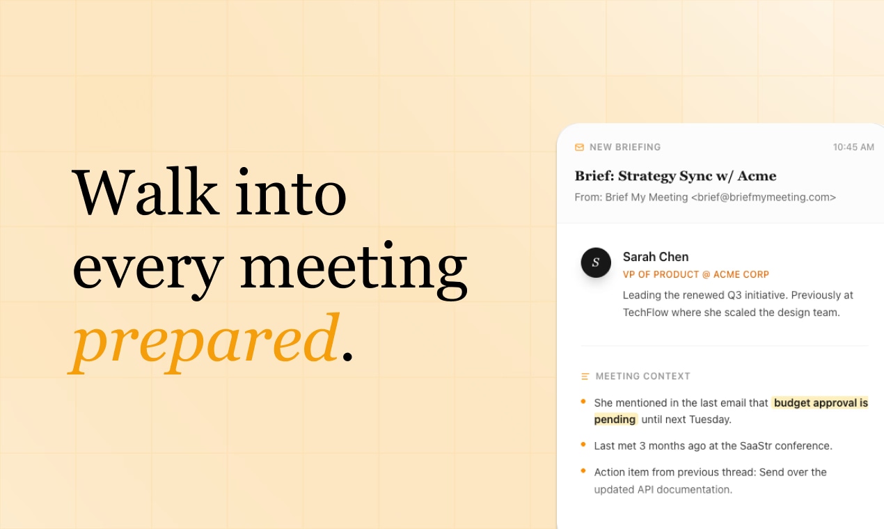 Brief My Meeting - Product Image