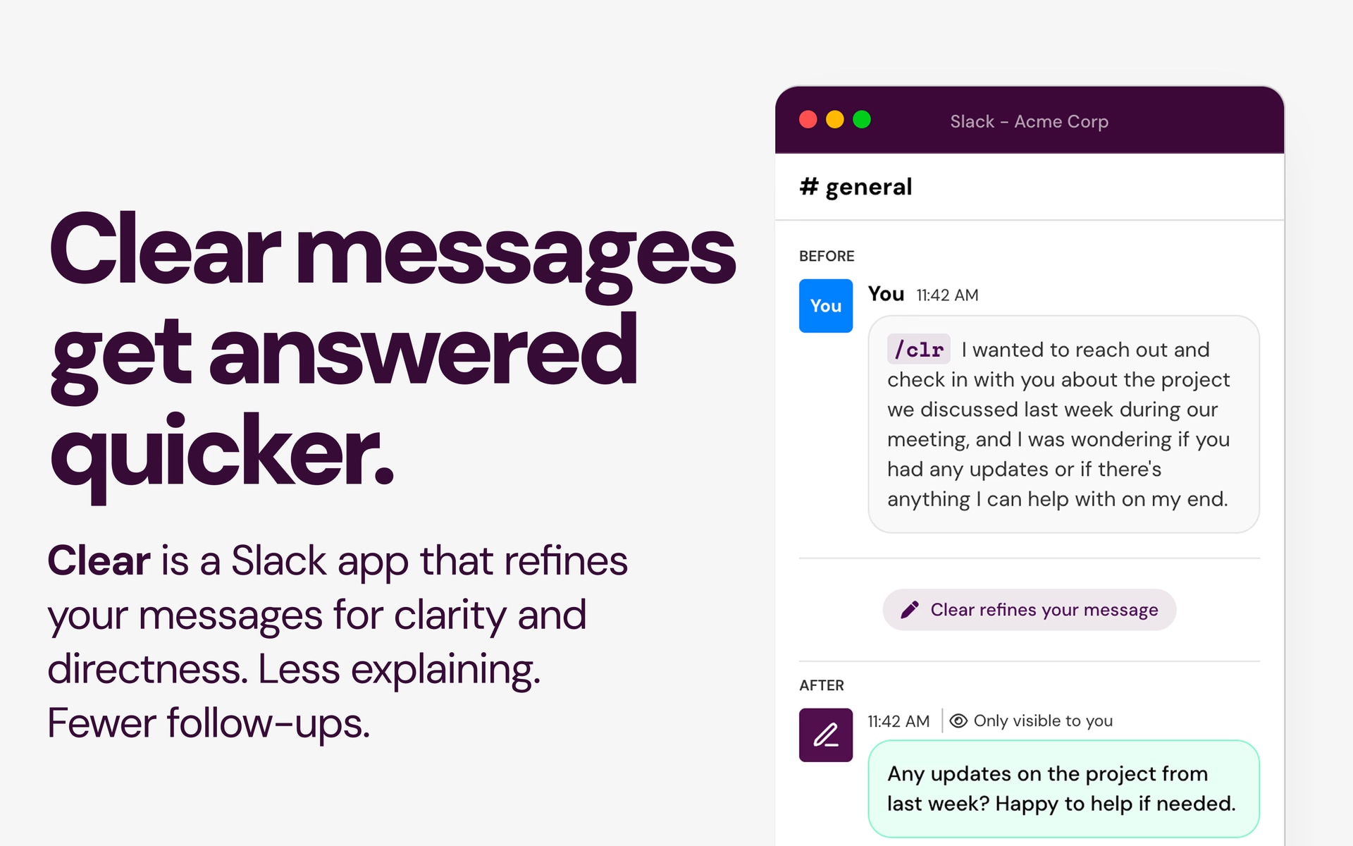 Clear for Slack - Product Image