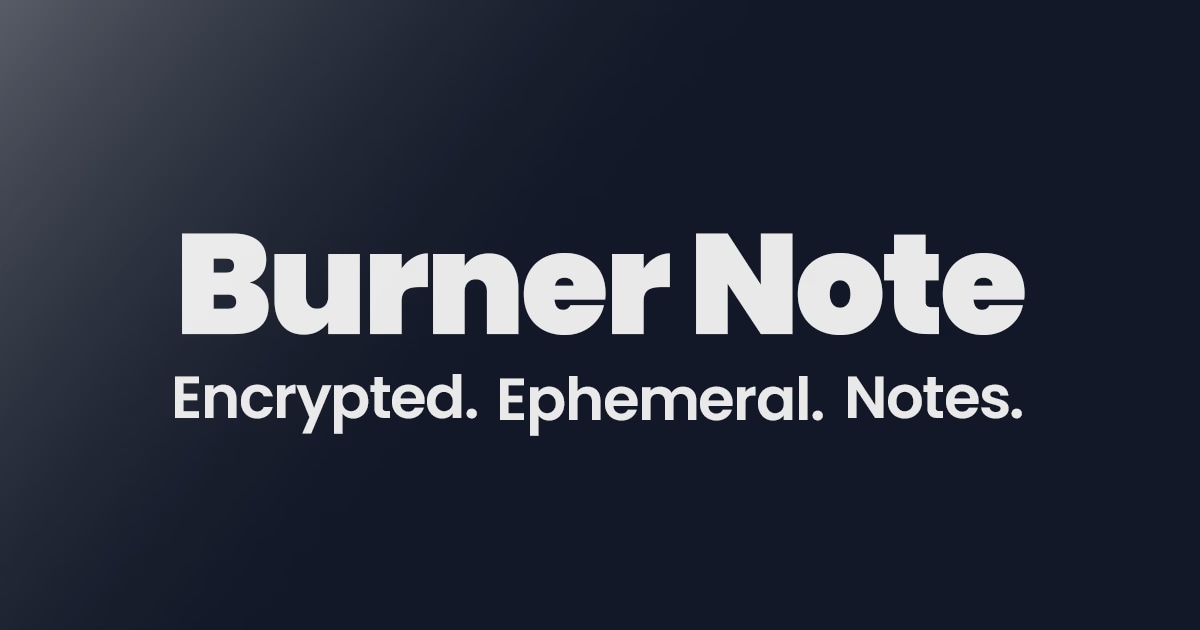 Burner Note - Product Image