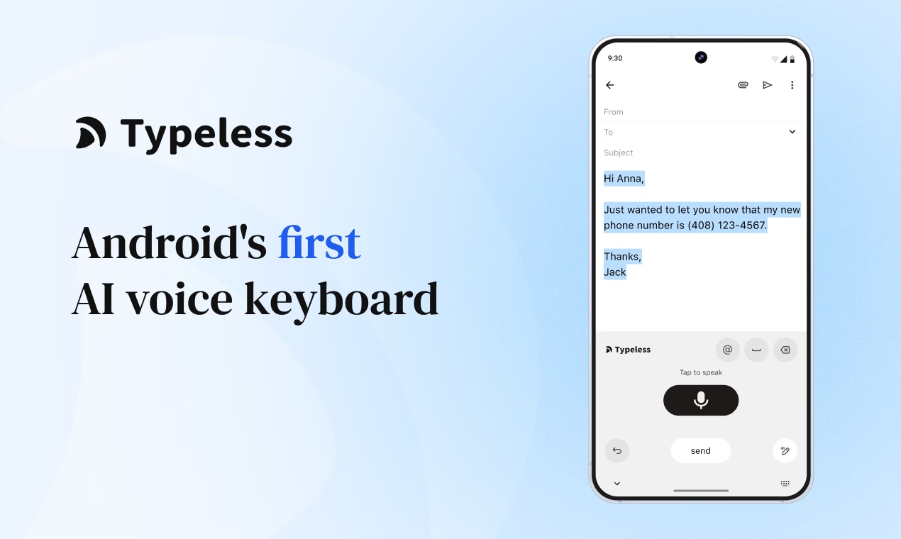 Typeless for Android - Product Image
