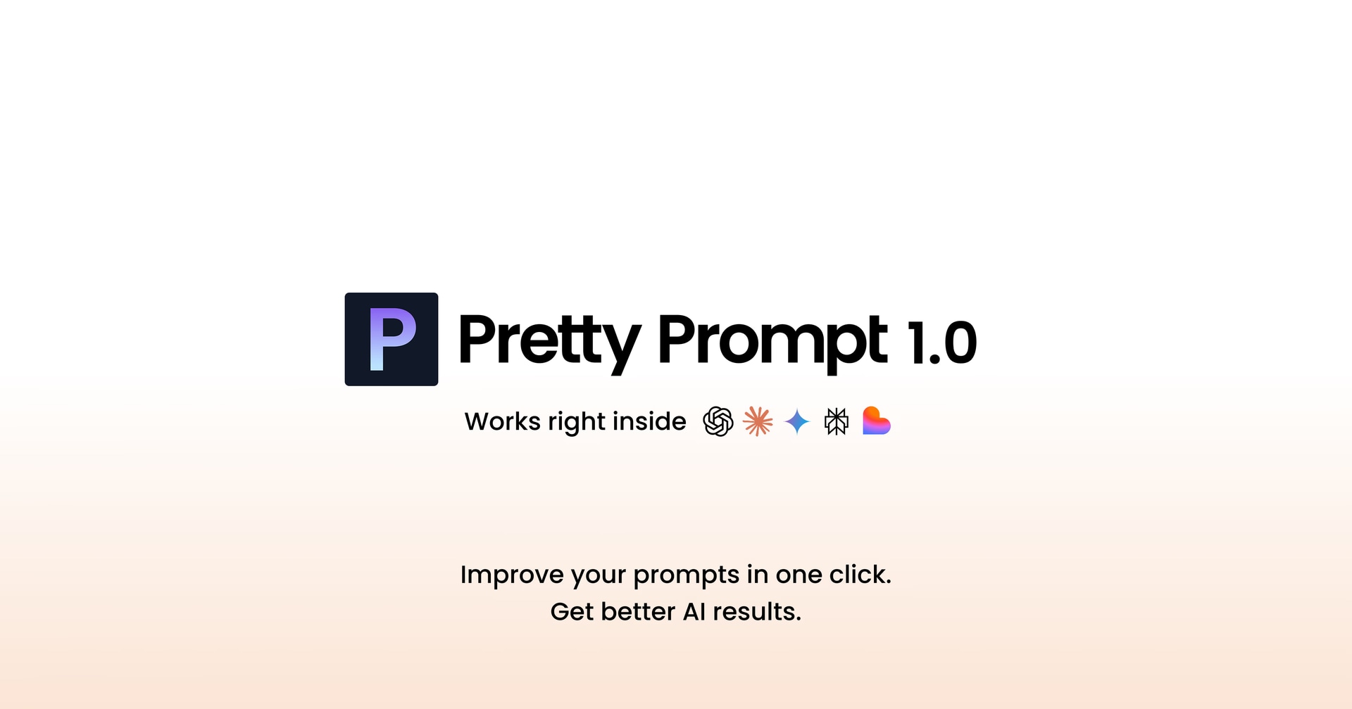 Pretty Prompt 1.0 Extension and Web App - Product Image