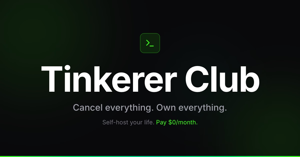 Tinkerer Club - Product Image