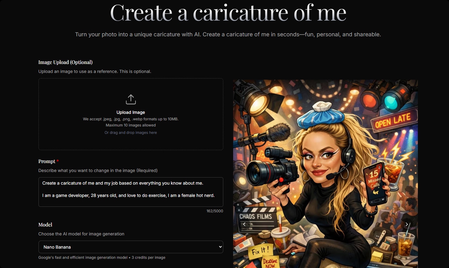 Create a Caricature of Me - Product Image