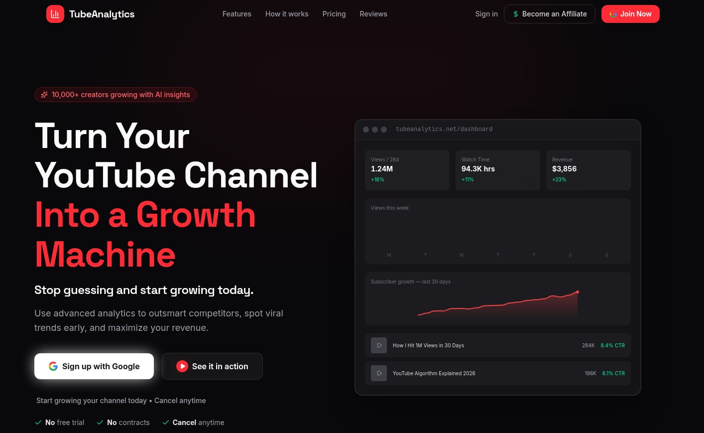 TubeAnalytics - Product Image