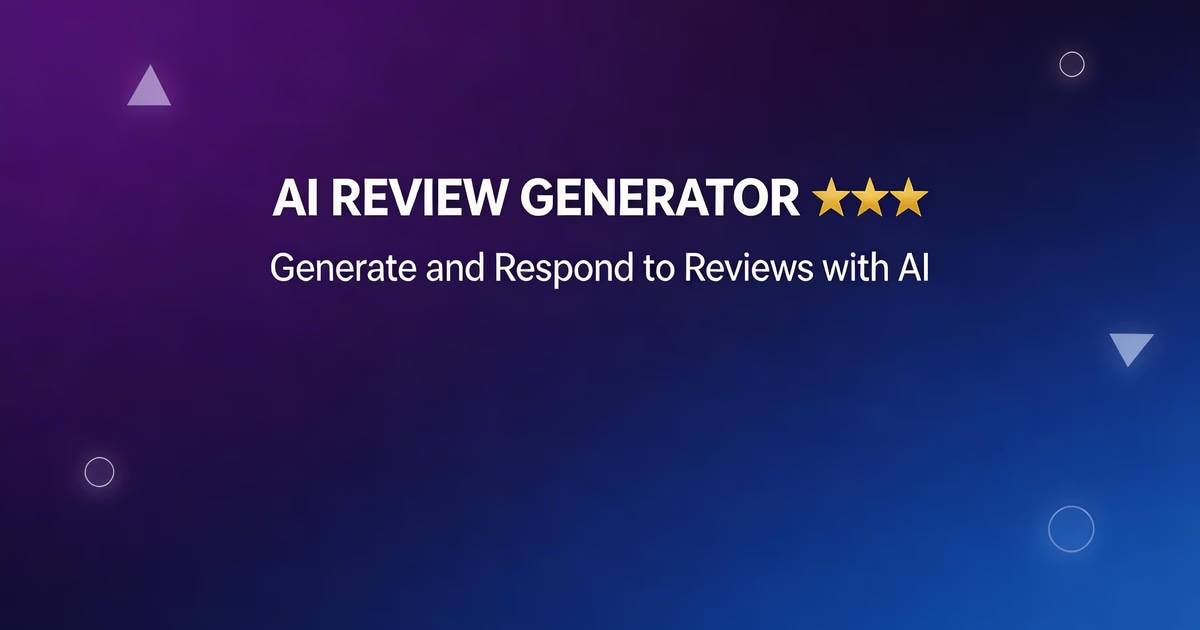 AI Review Generator - Product Image