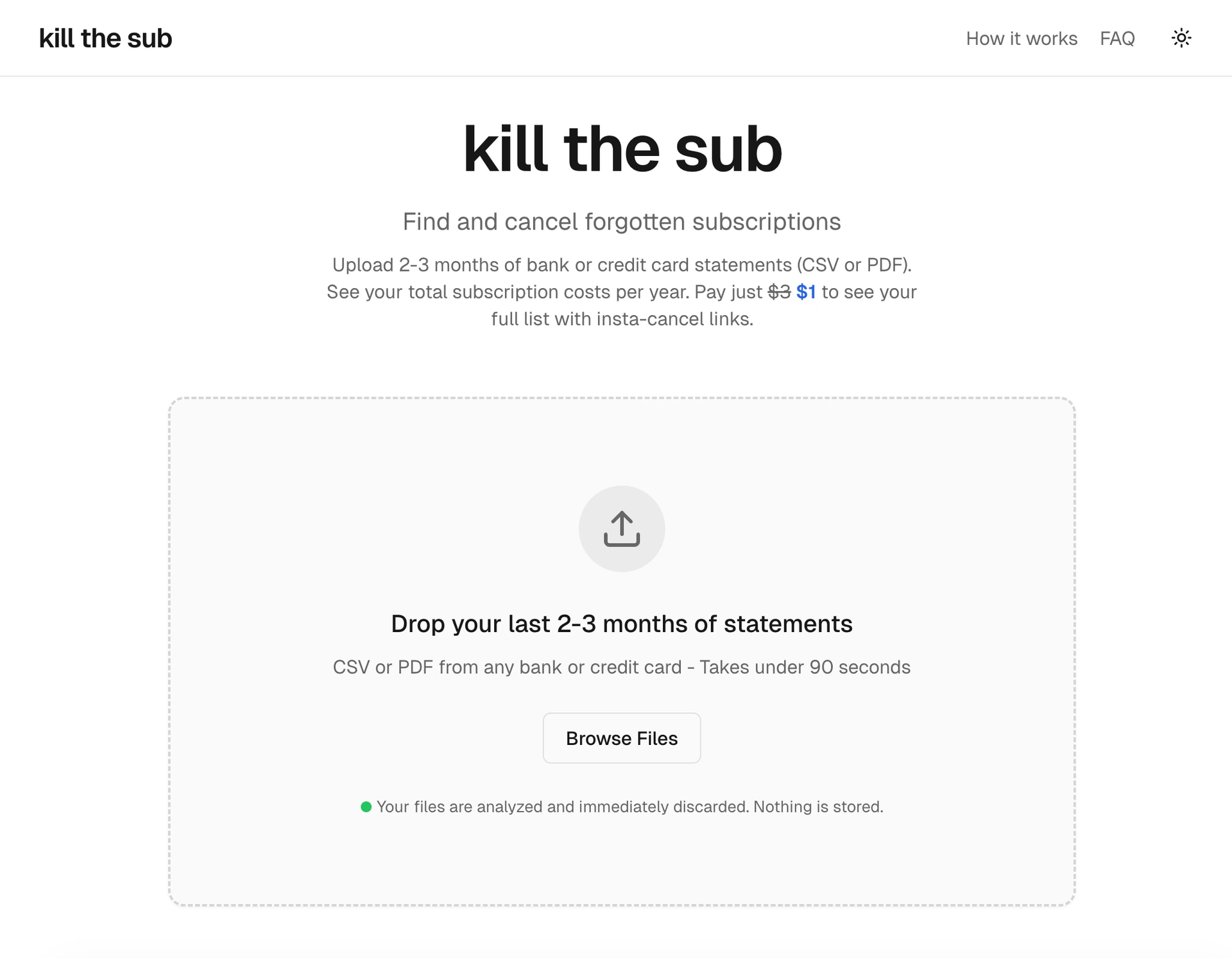 kill the sub - Product Image