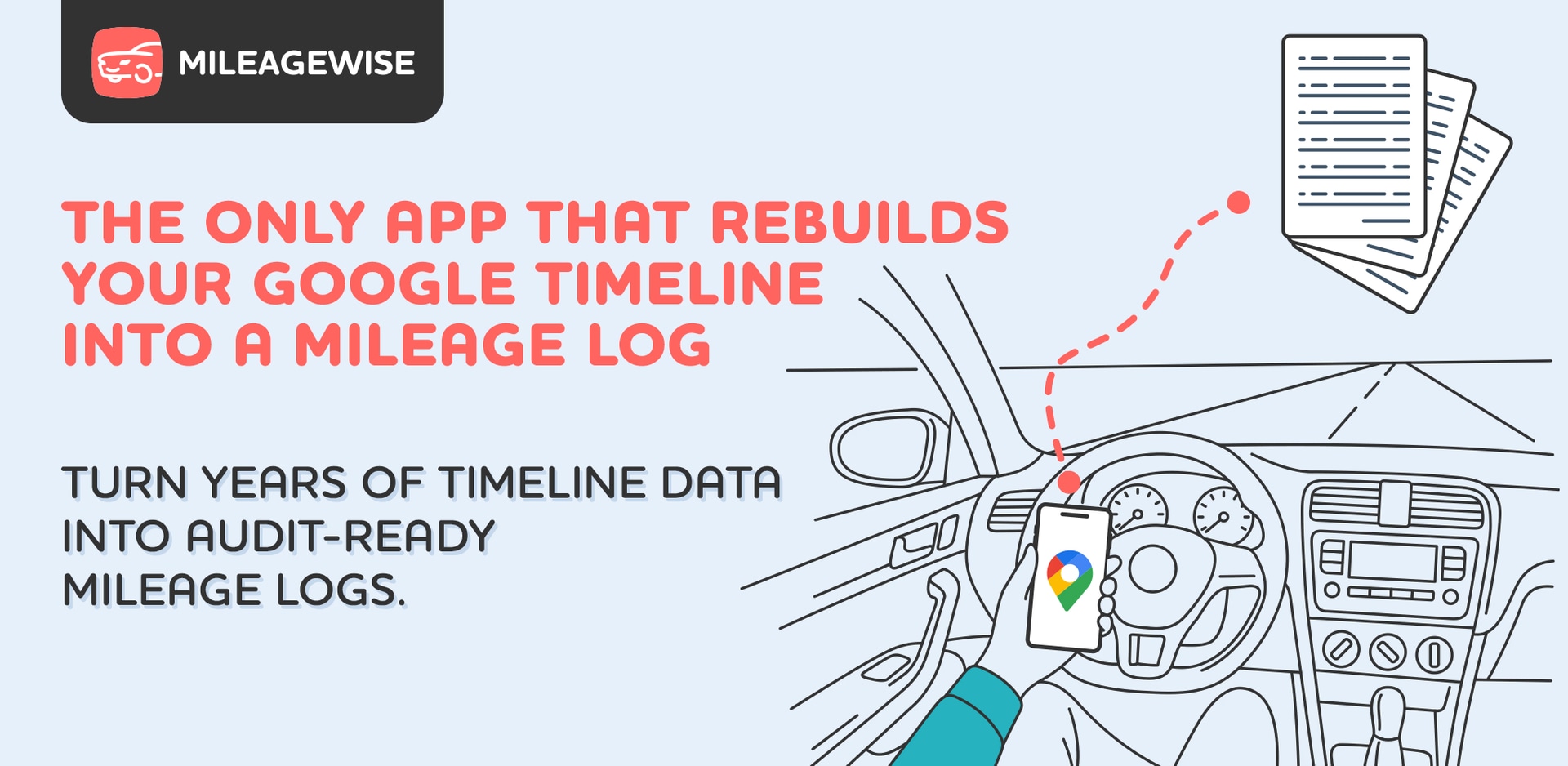 Mileage Log from Google Maps App - Product Image
