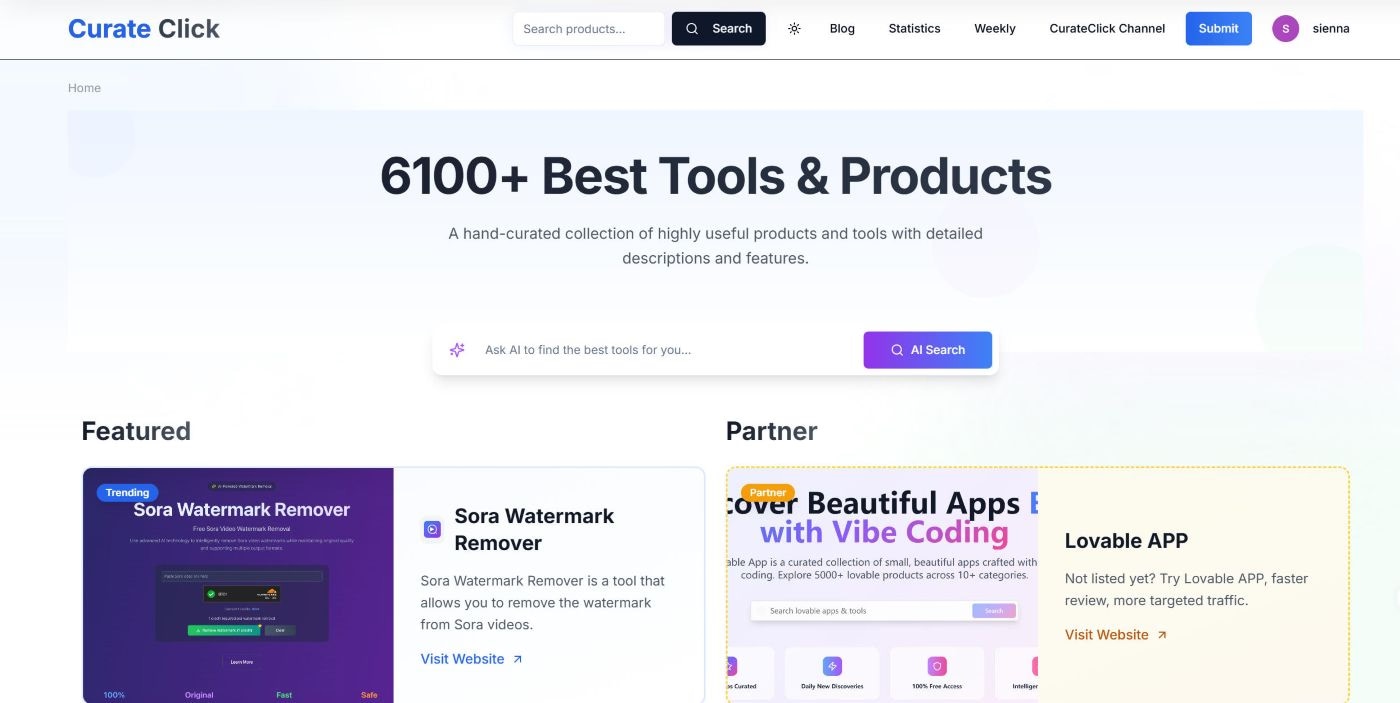 CurateClick - Product Image