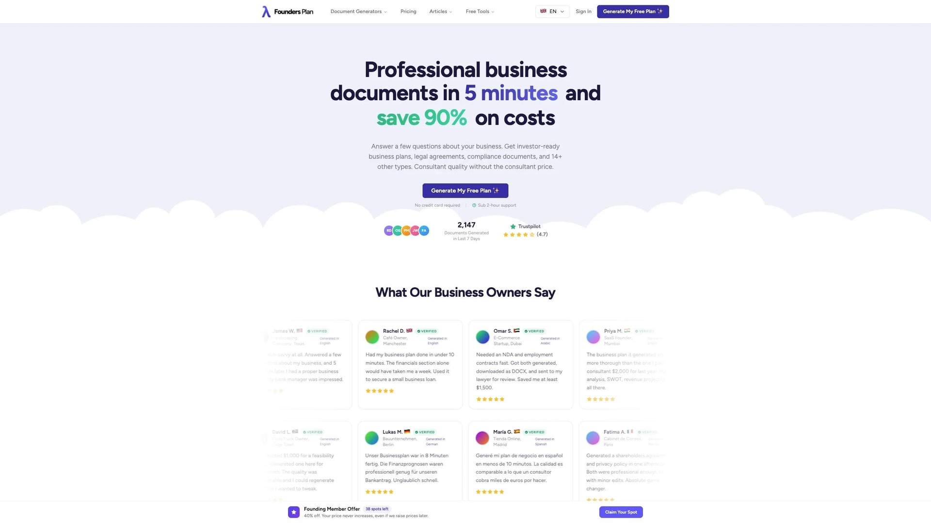 FoundersPlan - Product Image