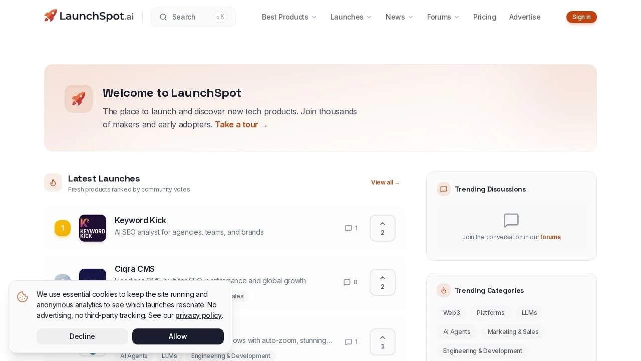 LaunchSpot.ai - Product Image