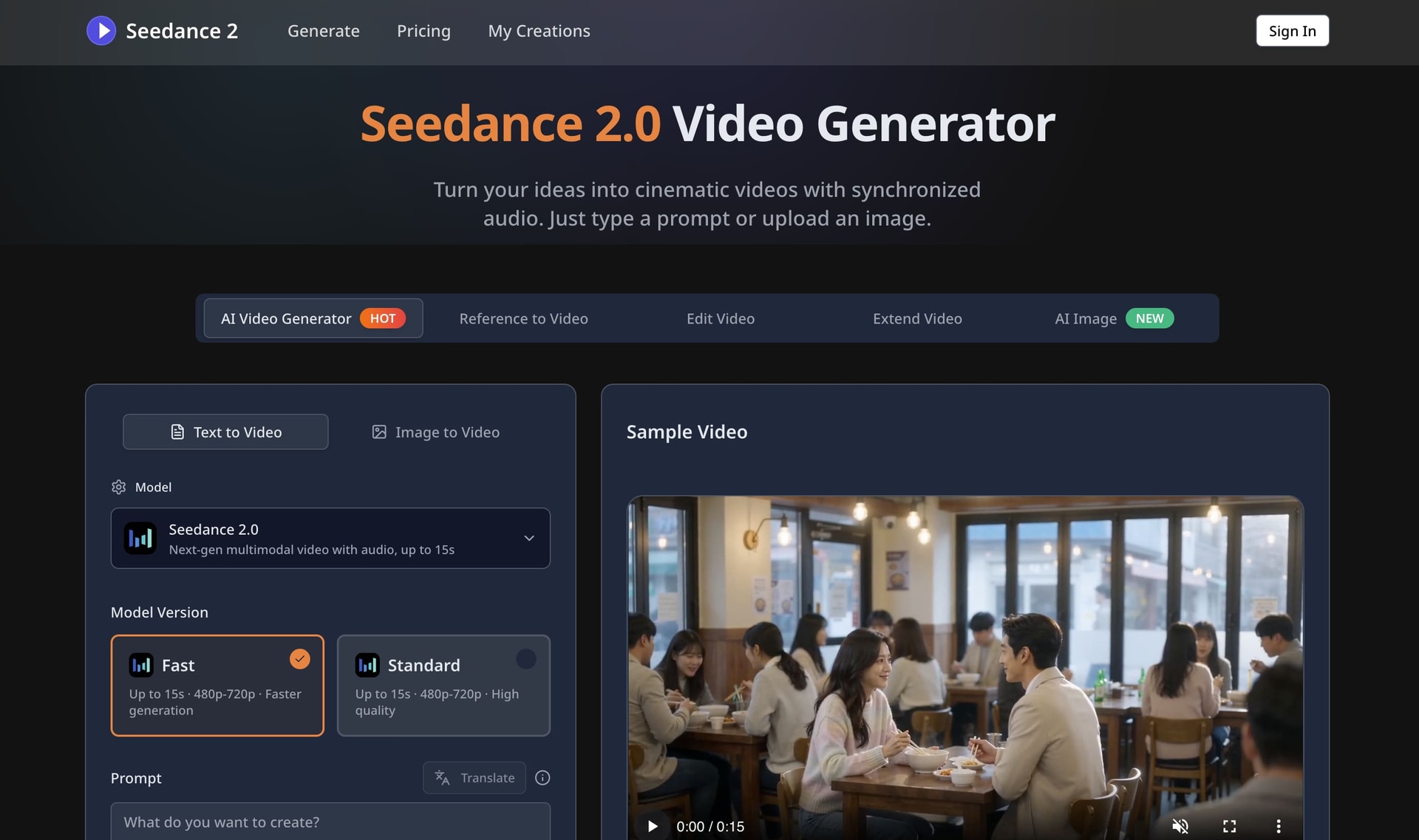 Seedance 2.0 - AI Video Generator with Smart Audio Sync - Product Image