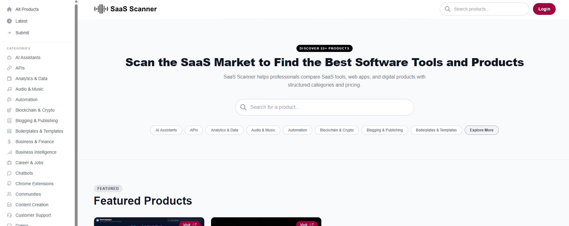 SaaS Scanner - Product Image