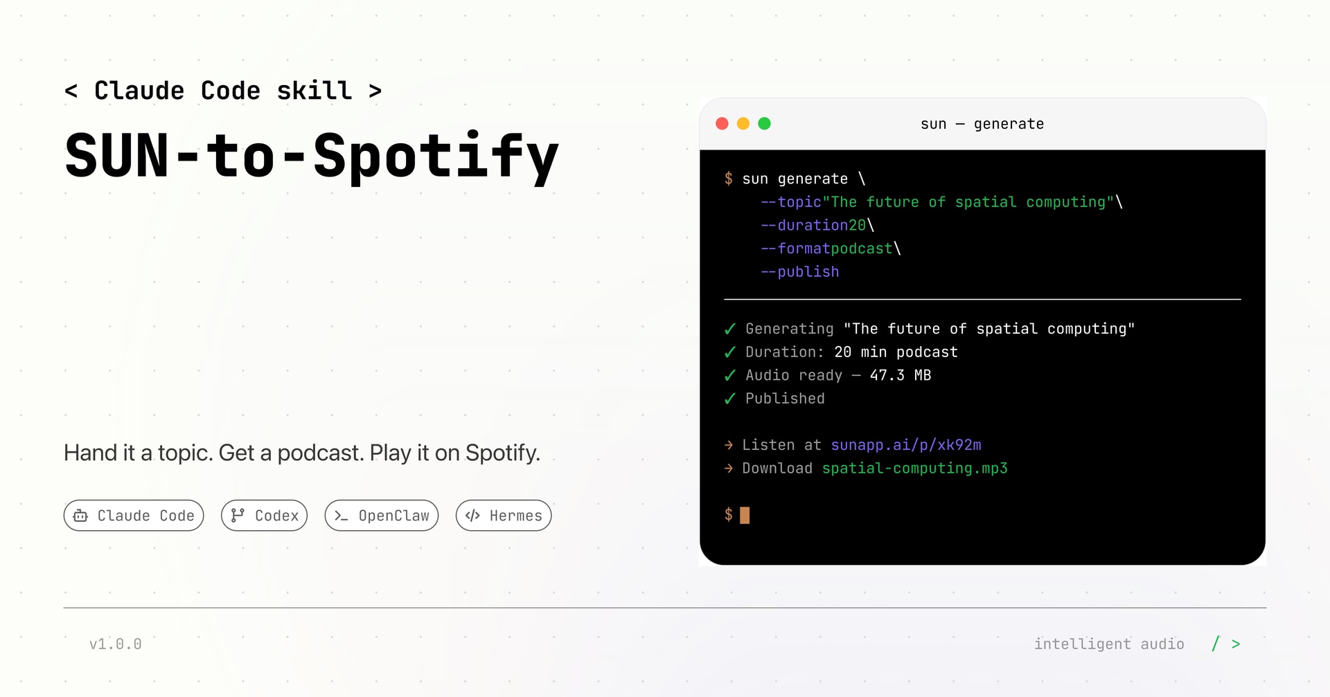 SUN-to-Spotify - Product Image