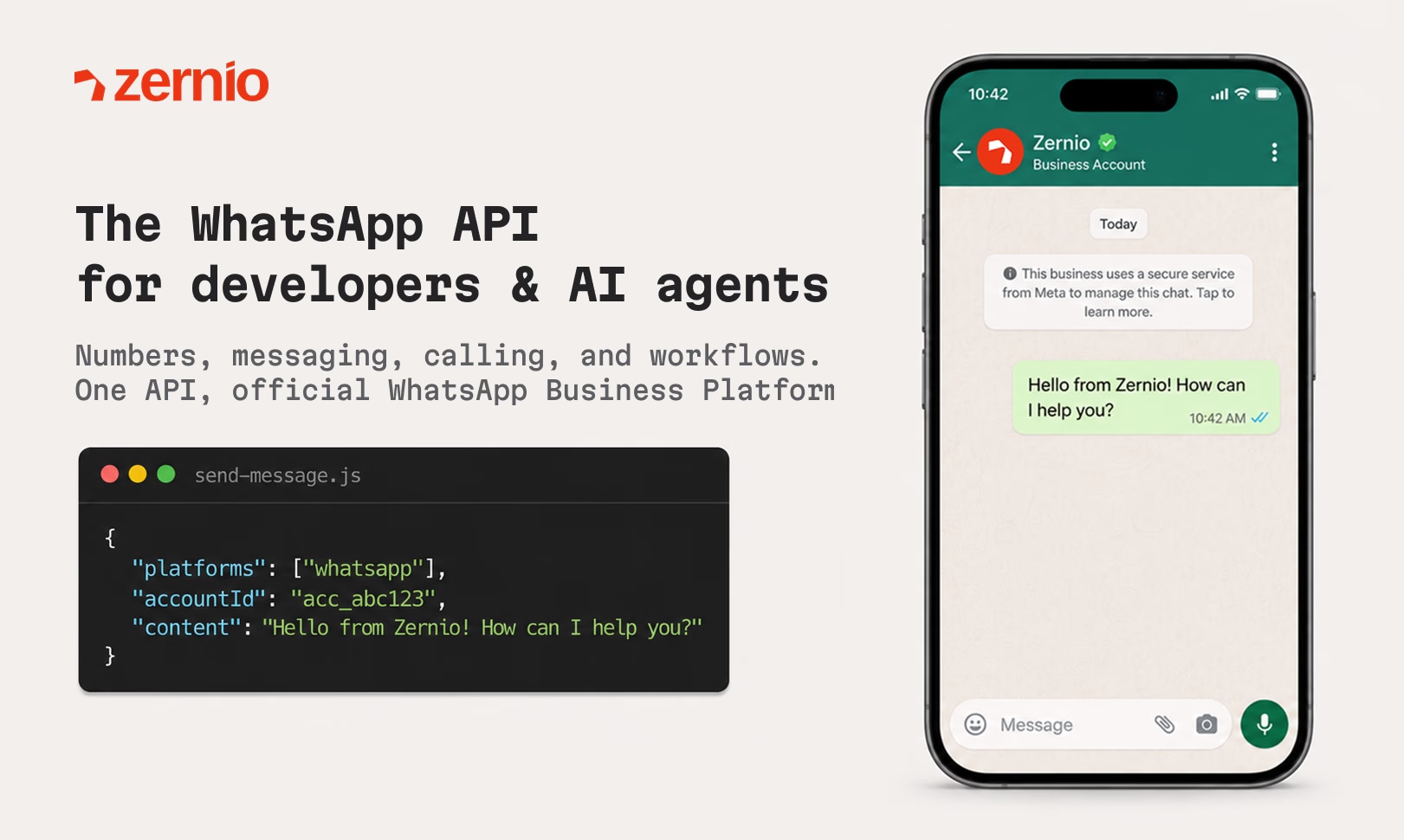 Zernio WhatsApp API - Product Image