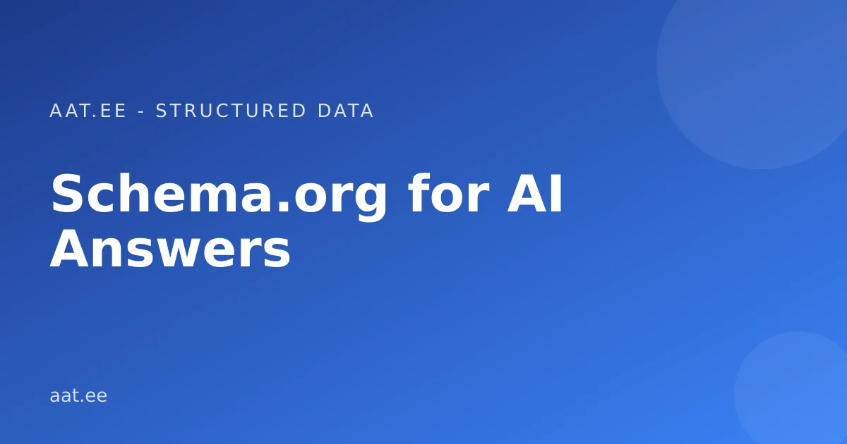 AI 답변을 위한 Schema.org: 실제로 효과를 내는 것은 무엇인가